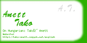 anett tako business card